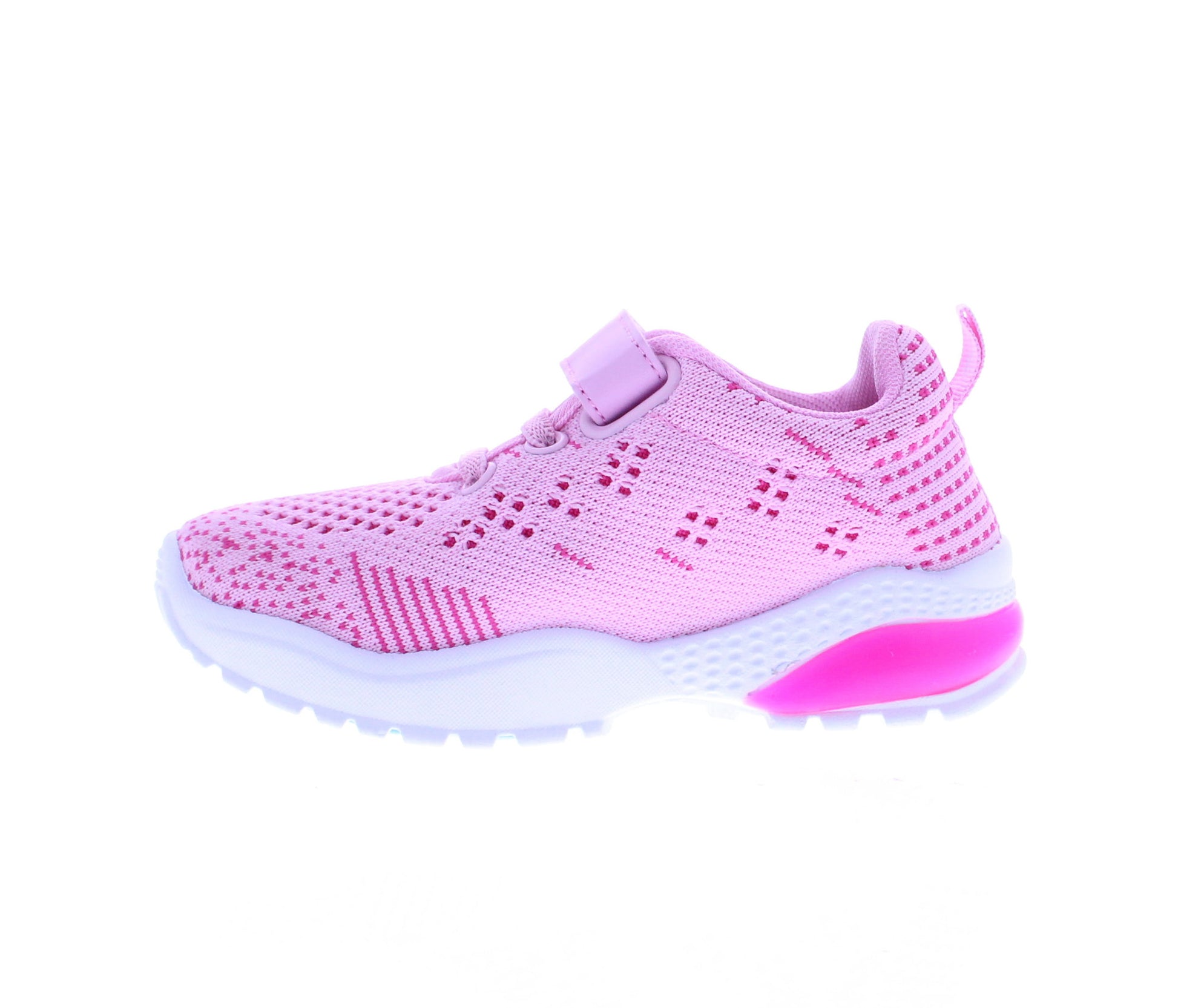 Kids Fly Knit Velcro Sneaker with Lights