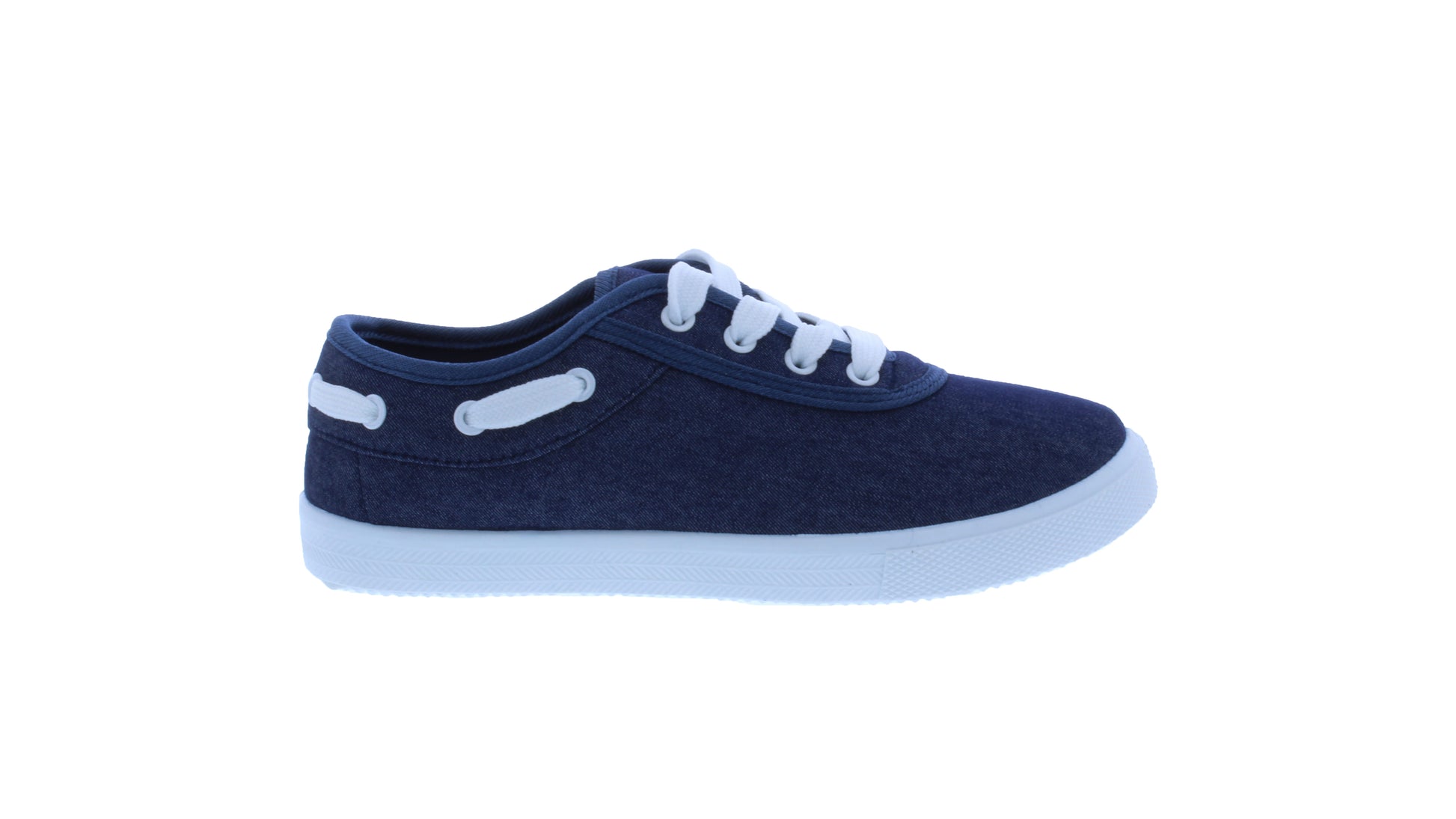 Kids Cotton Canvas Lace Up Sneaker