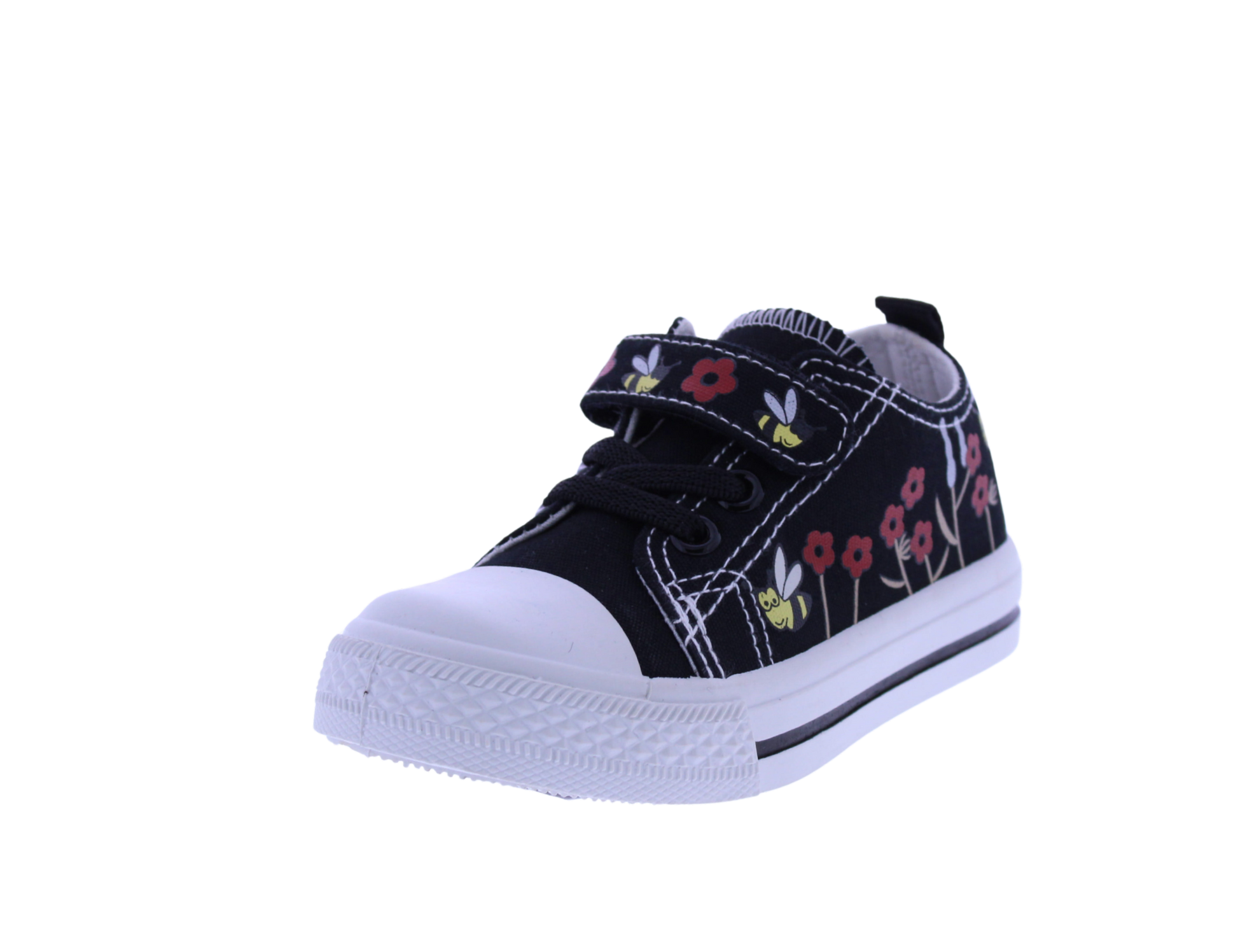 Girls Velcro Sneaker with Floral Print