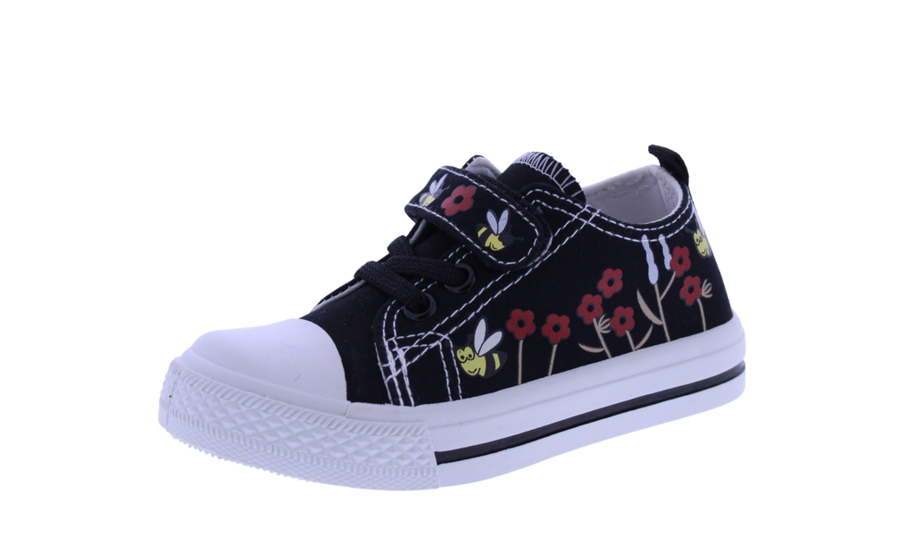 Girls Velcro Sneaker with Floral Print