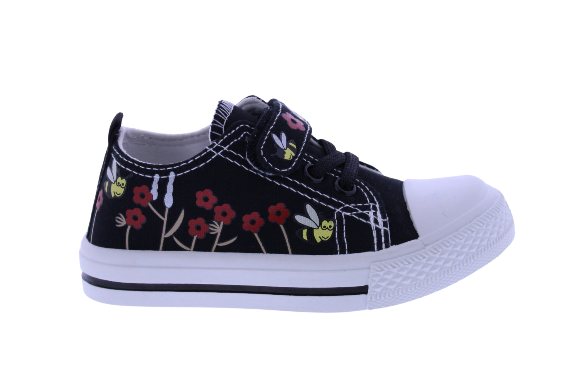Girls Velcro Sneaker with Floral Print
