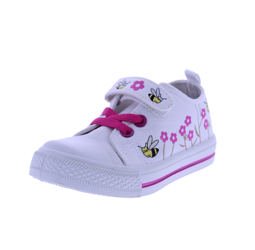 Girls Velcro Sneaker with Floral Print