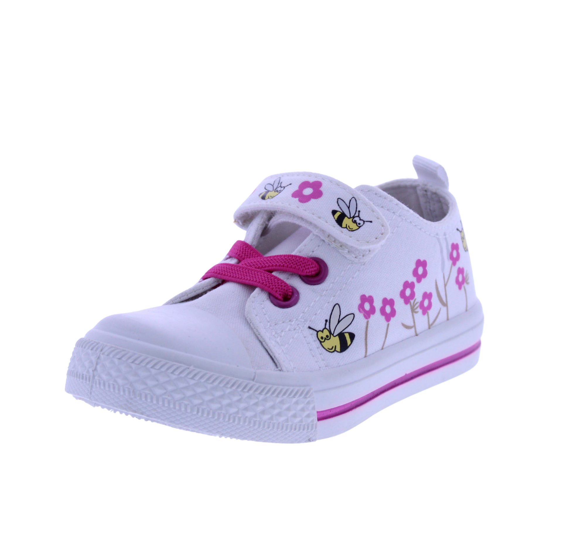 Girls Velcro Sneaker with Floral Print