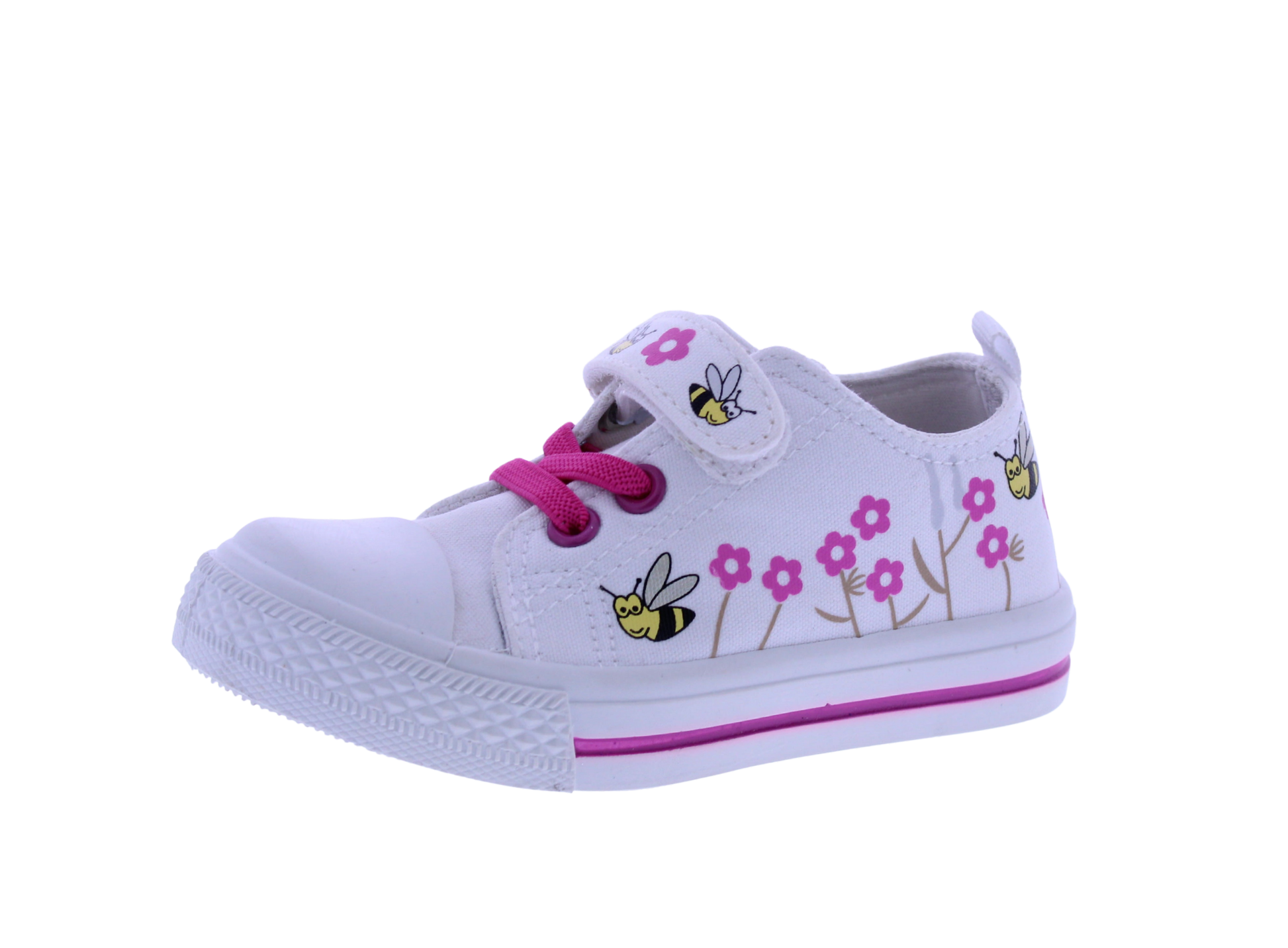 Girls Velcro Sneaker with Floral Print