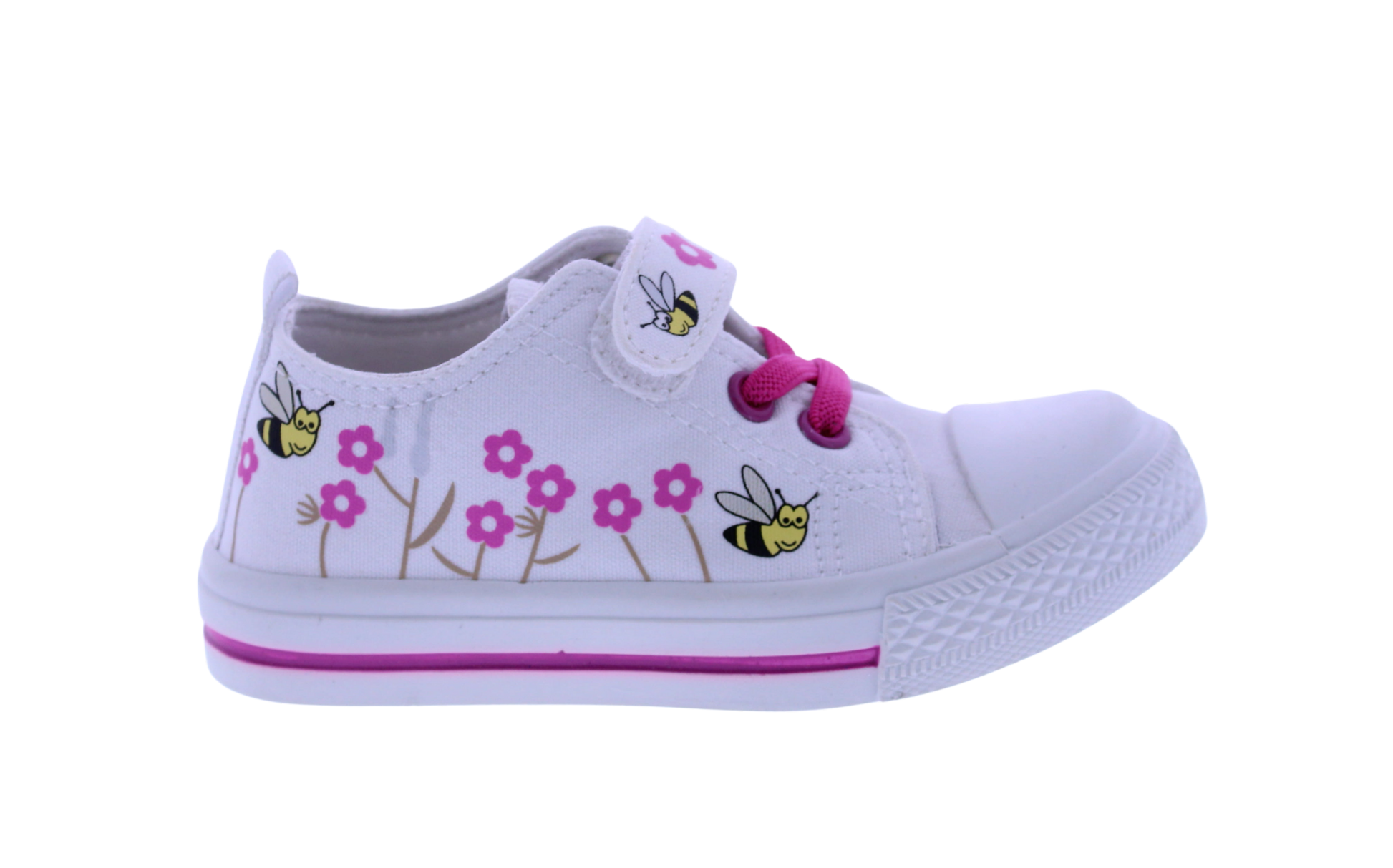 Girls Velcro Sneaker with Floral Print