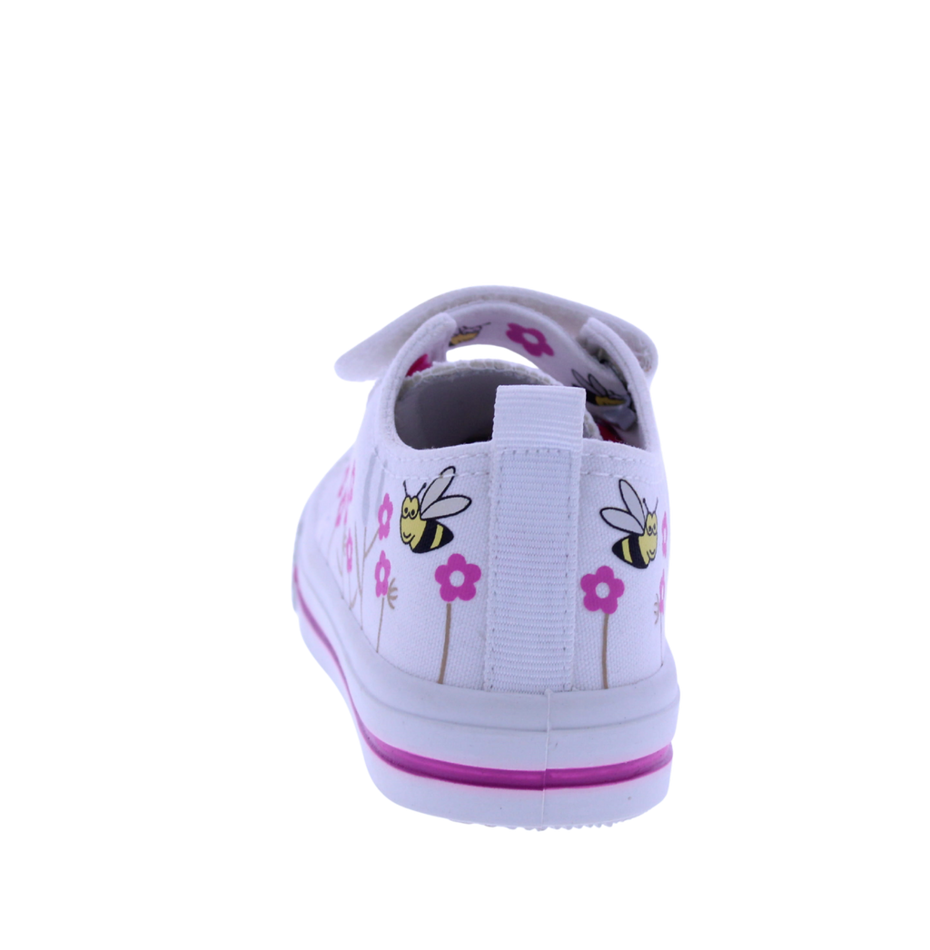 Girls Velcro Sneaker with Floral Print
