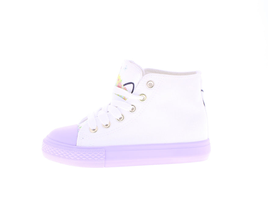 Girls Hi Top Canvas Sneaker