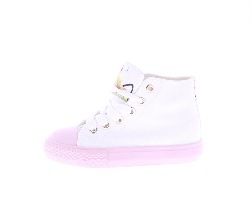 Girls Hi Top Canvas Sneaker