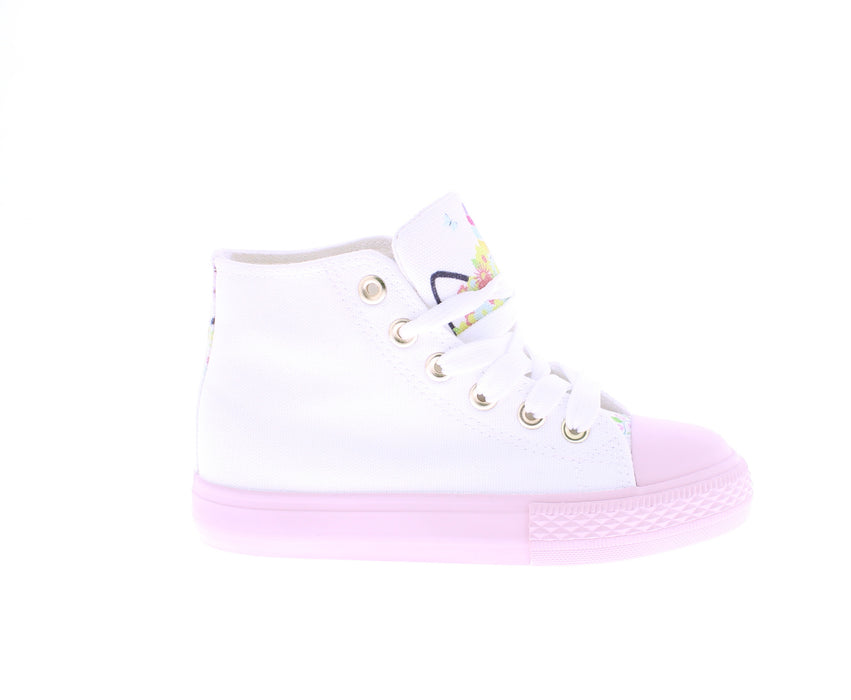 Girls Hi Top Canvas Sneaker