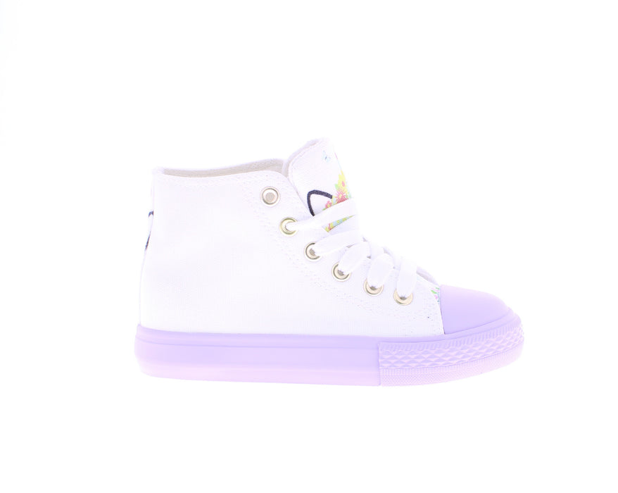 Girls Hi Top Canvas Sneaker