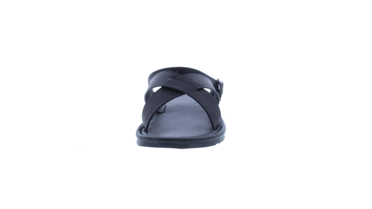 Unisex Leather Sandal with Buckle Strap