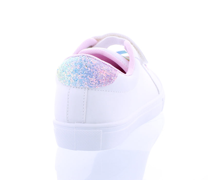 Girls Faux Leather Velcro Sneaker