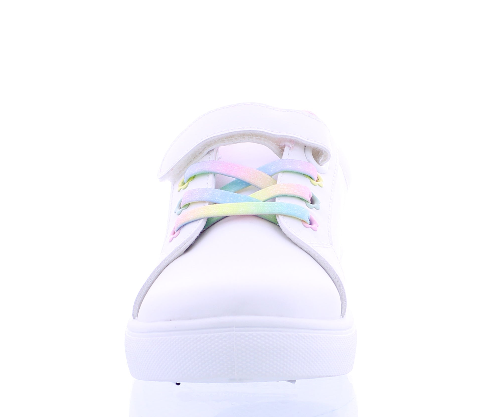 Girls Faux Leather Velcro Sneaker