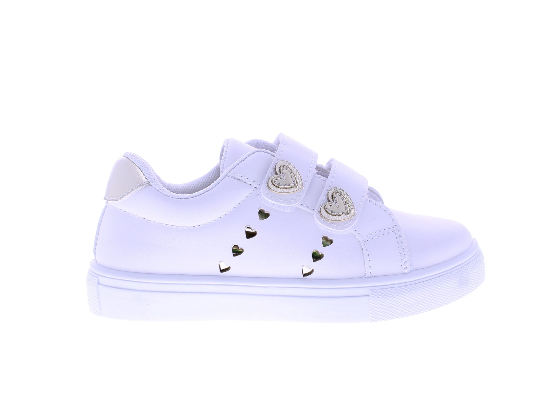 Girls Hearts Velcro Strap Sneaker