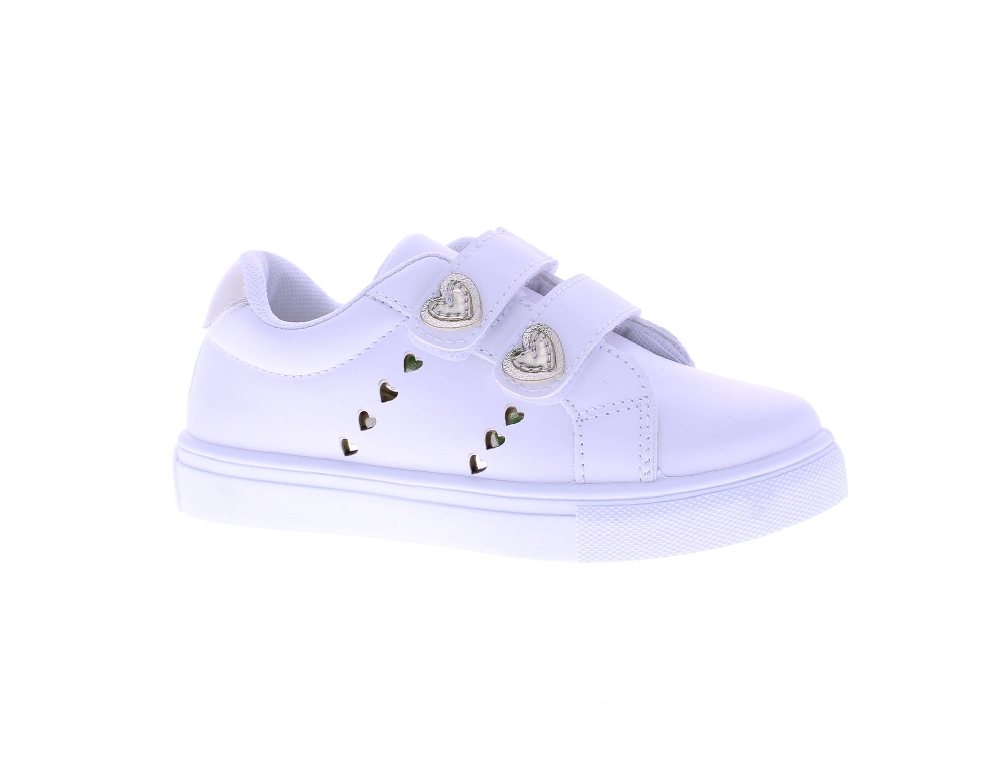 Girls Hearts Velcro Strap Sneaker