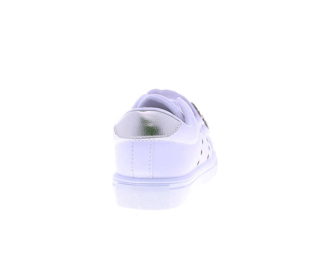 Girls Hearts Velcro Strap Sneaker