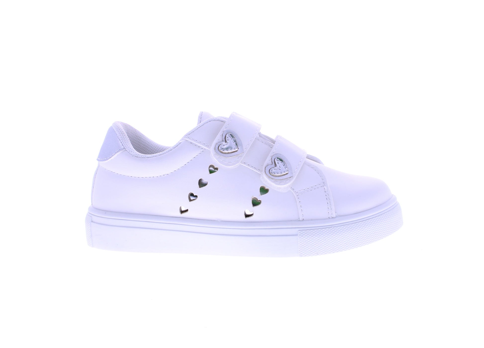 Girls Hearts Velcro Strap Sneaker