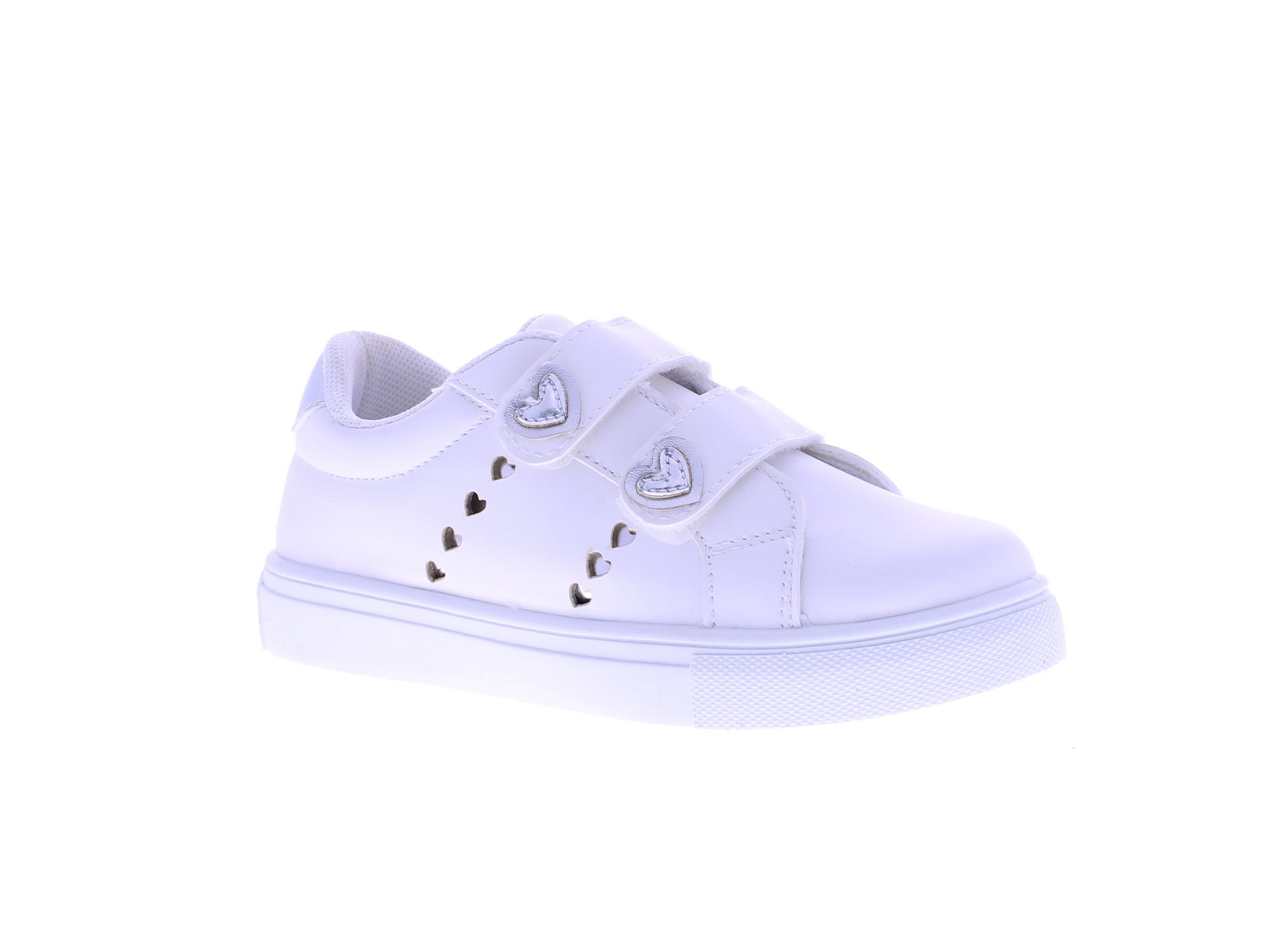 Girls Hearts Velcro Strap Sneaker