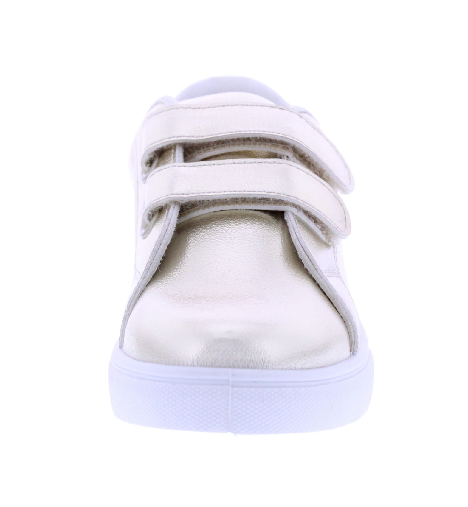 Girls Metallic Double Velcro Sneaker