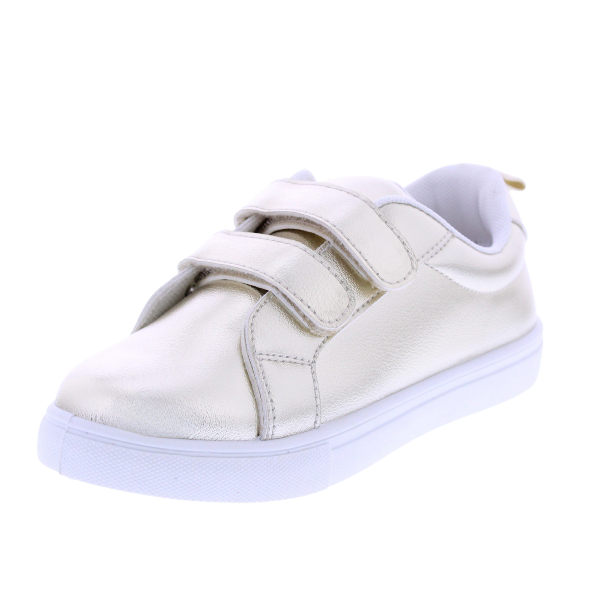 Girls Metallic Double Velcro Sneaker