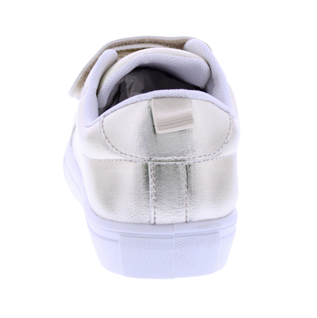 Girls Metallic Double Velcro Sneaker