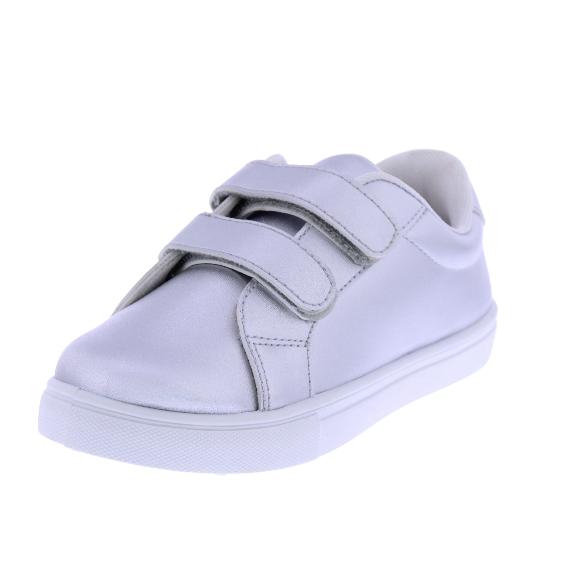 Girls Metallic Double Velcro Sneaker