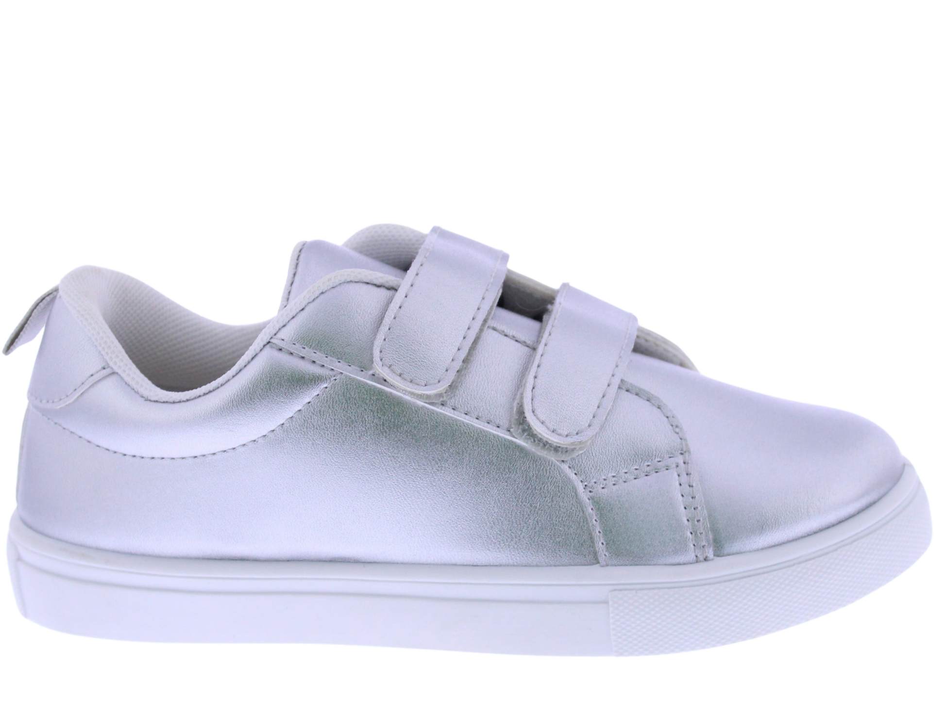 Girls Metallic Double Velcro Sneaker