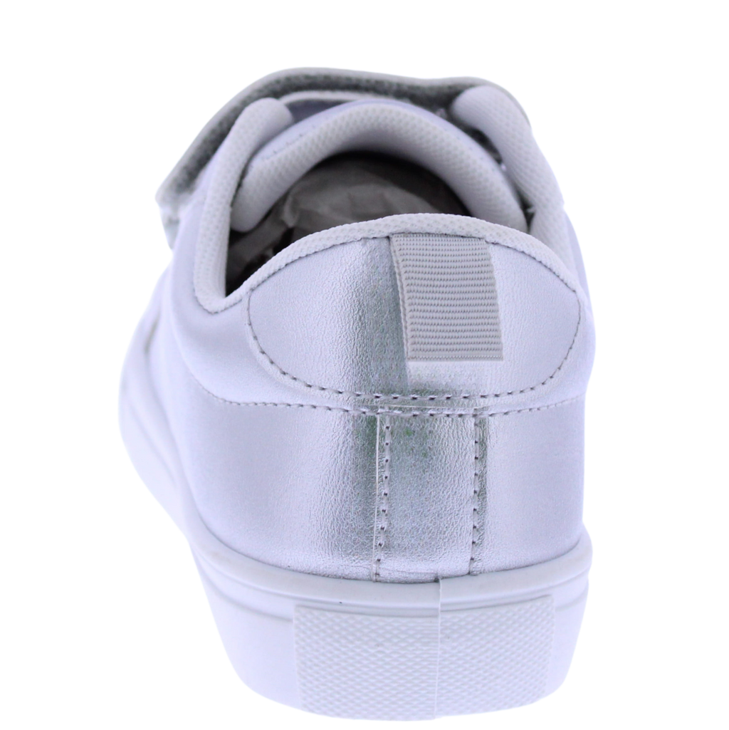 Girls Metallic Double Velcro Sneaker