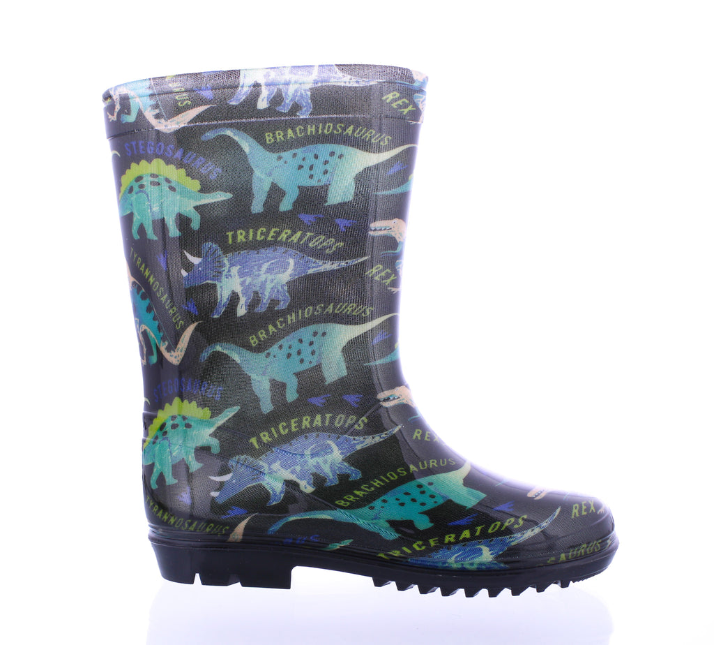 Kids Dinosaur Print Plastic Boot