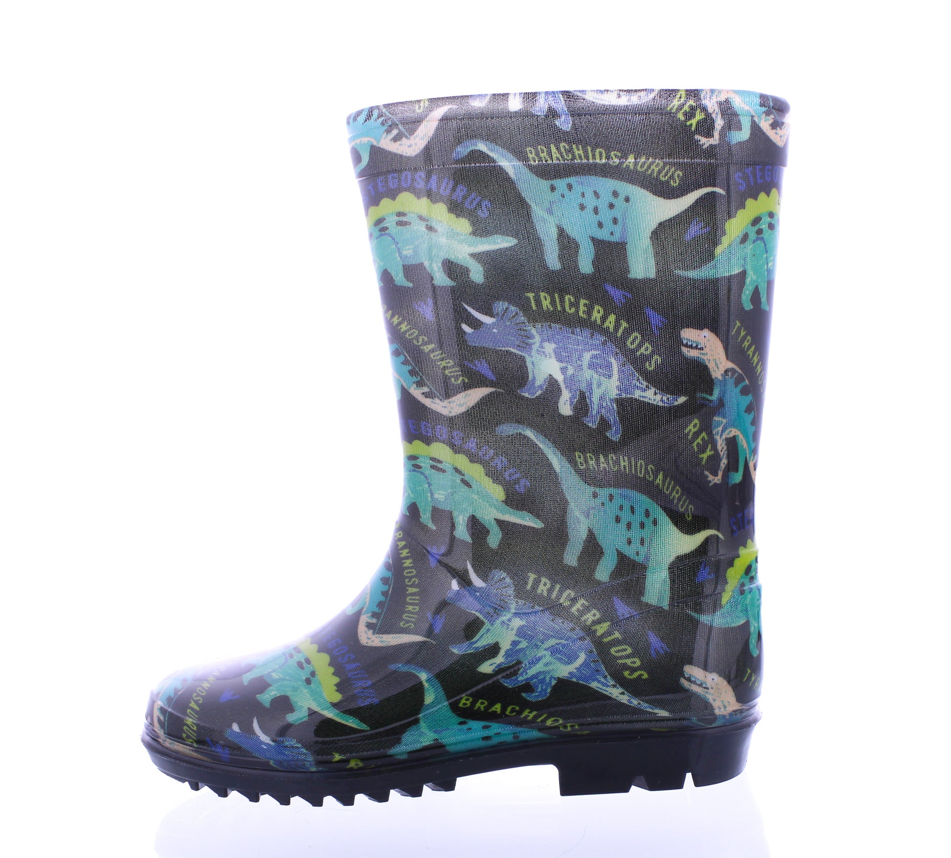 Kids Dinosaur Print Plastic Boot