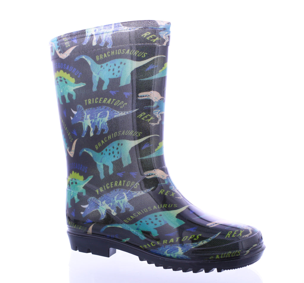 Kids Dinosaur Print Plastic Boot