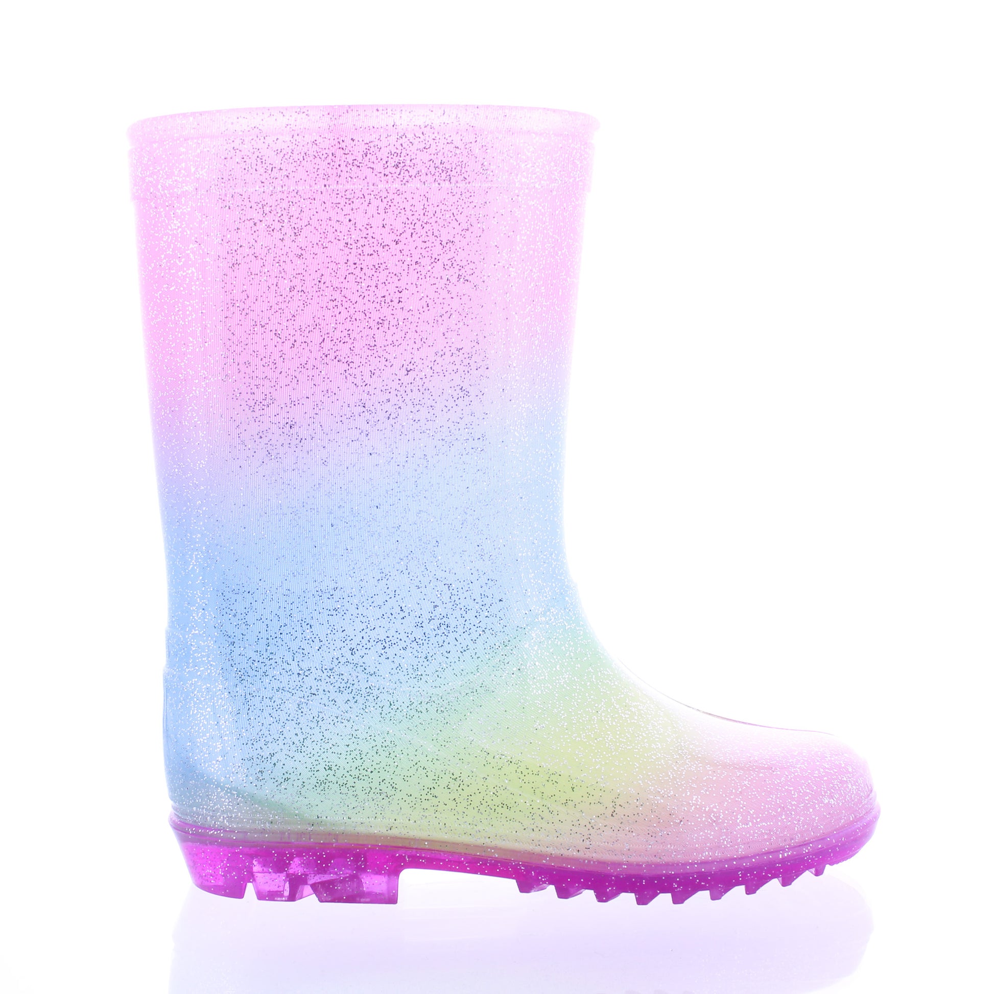 Kids Multicolor Glitter Plastic Boot