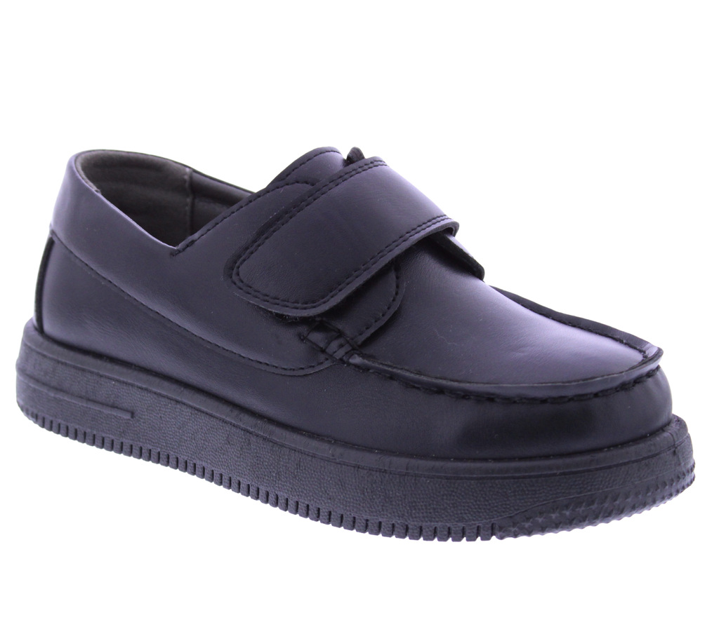Boys Faux Leather Velcro Loafer