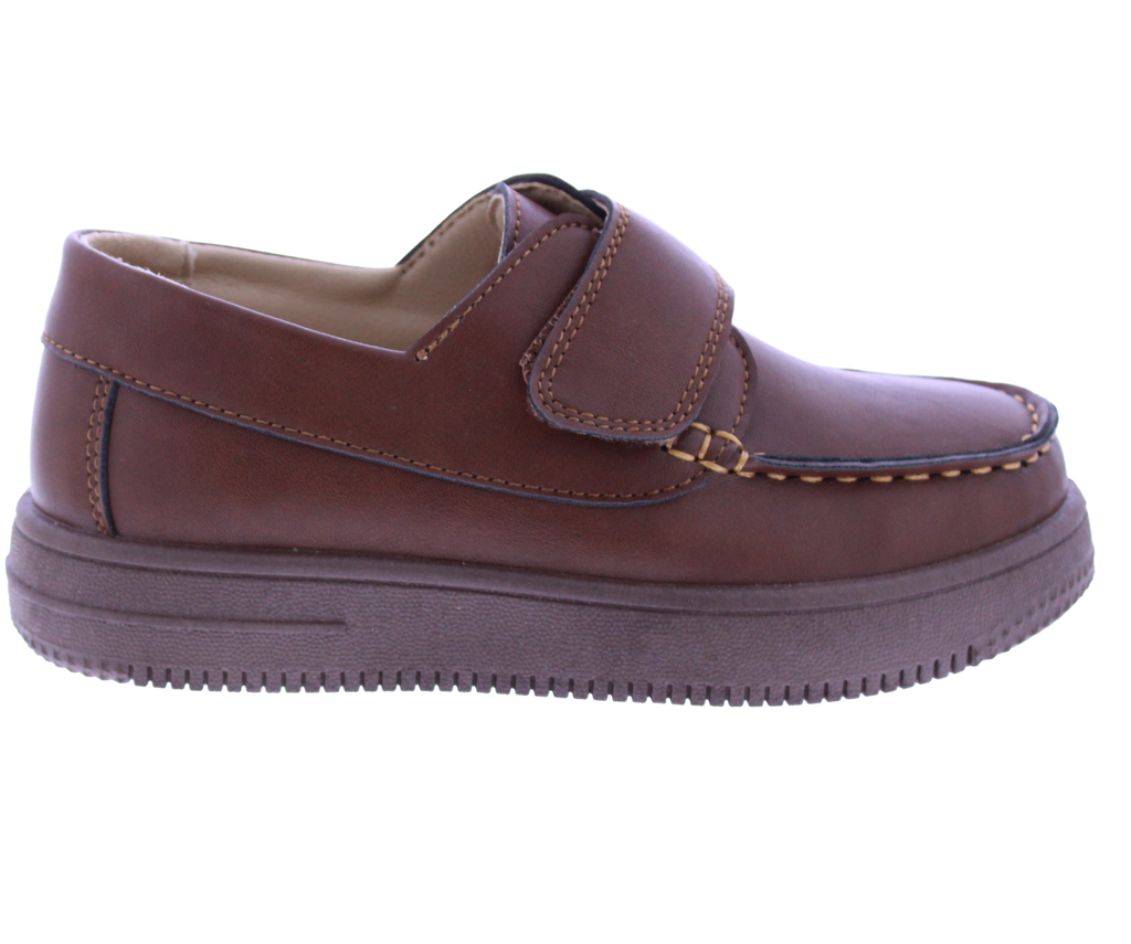Boys Faux Leather Velcro Loafer