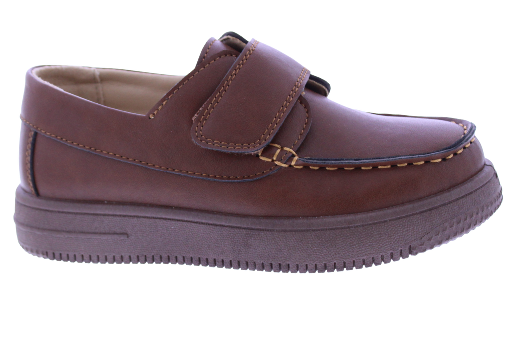 Boys Faux Leather Velcro Loafer
