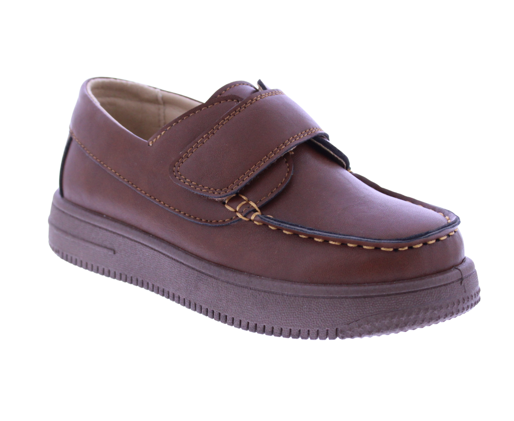 Boys Faux Leather Velcro Loafer