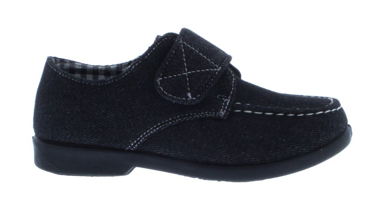 Boys Fabric Loafers with Velcro Closure