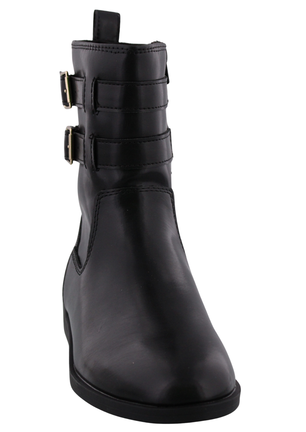 Kids Faux Leather Double Buckle Boot