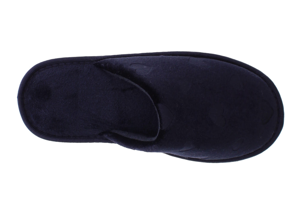 Women Embossed Hearts Closed Toe Slipper