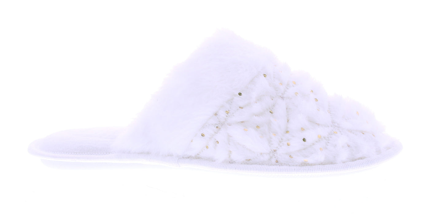 Women Closed Toe Slipper with Faux Fur