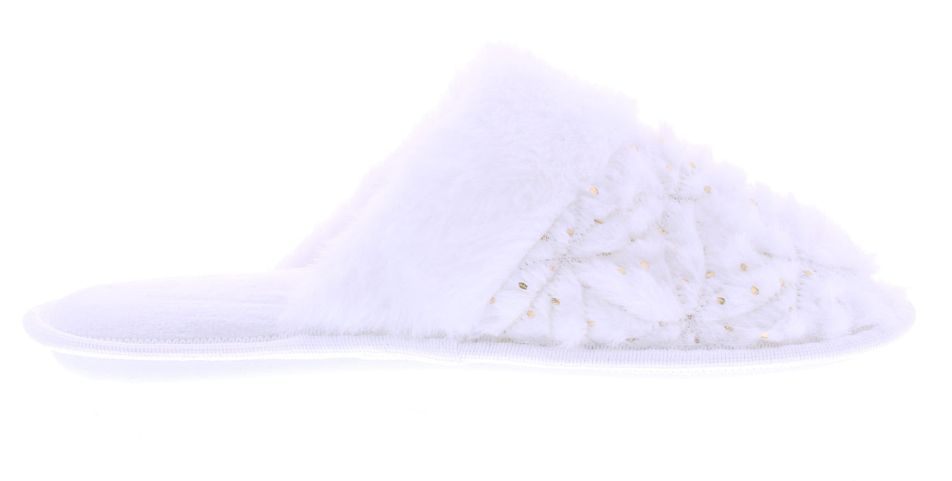 Women Closed Toe Slipper with Faux Fur