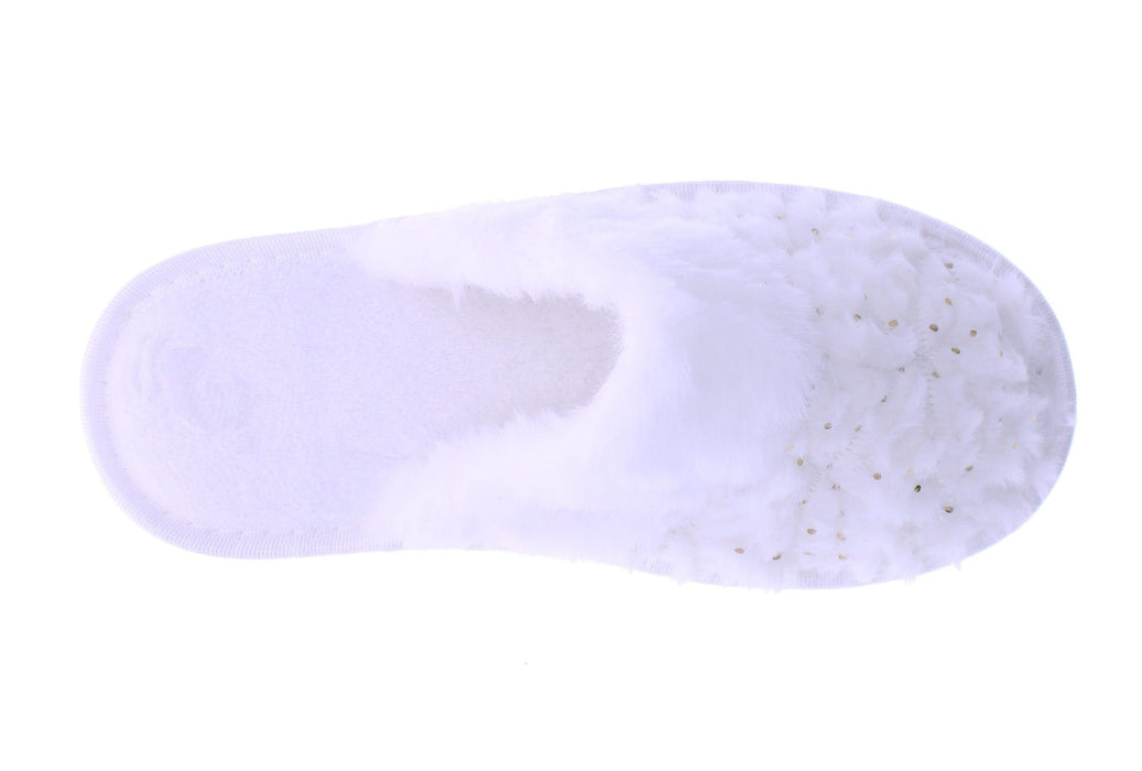 Women Closed Toe Slipper with Faux Fur