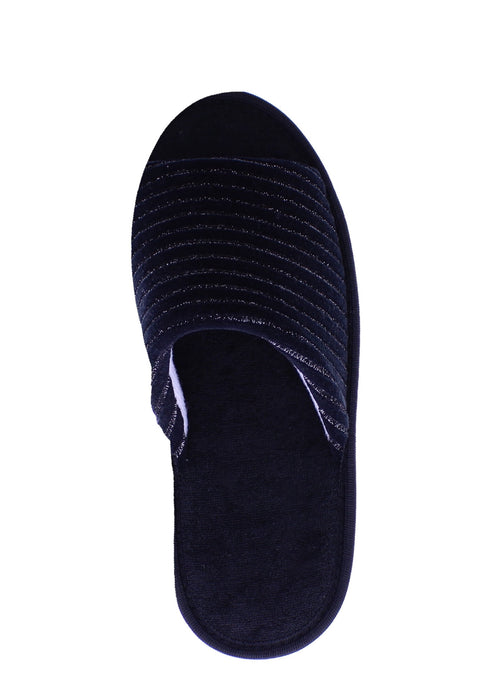 Women Glitter Lines Open Slipper