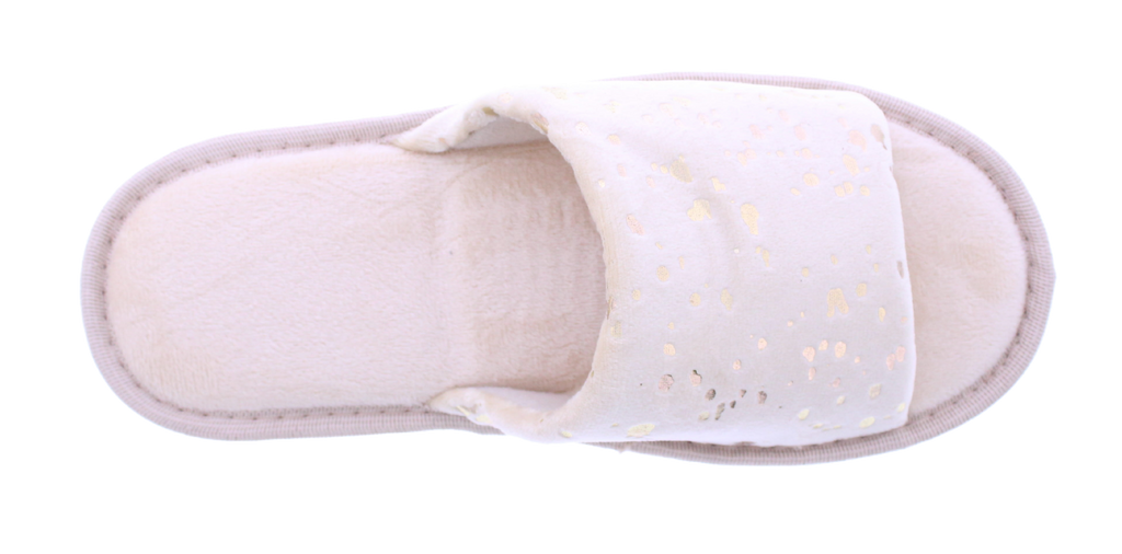 Women Open Toe Slipper with Gold Details
