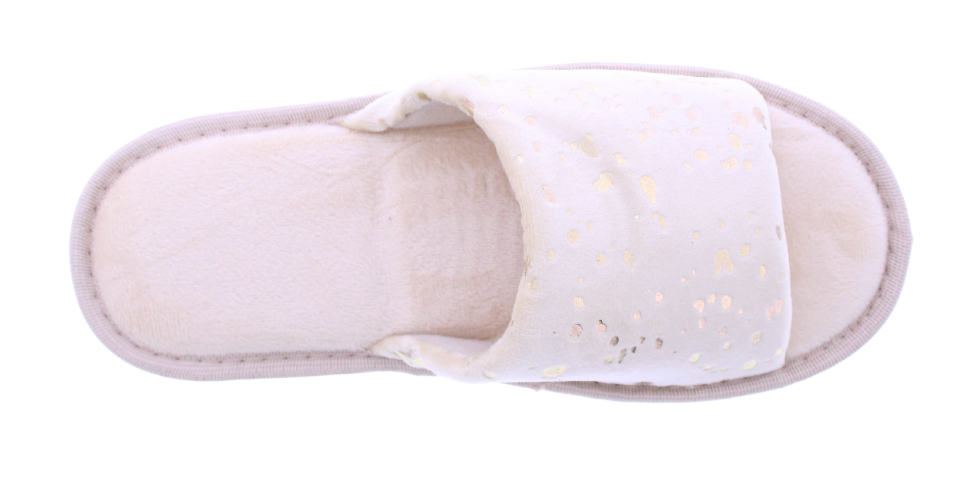 Women Open Toe Slipper with Gold Details