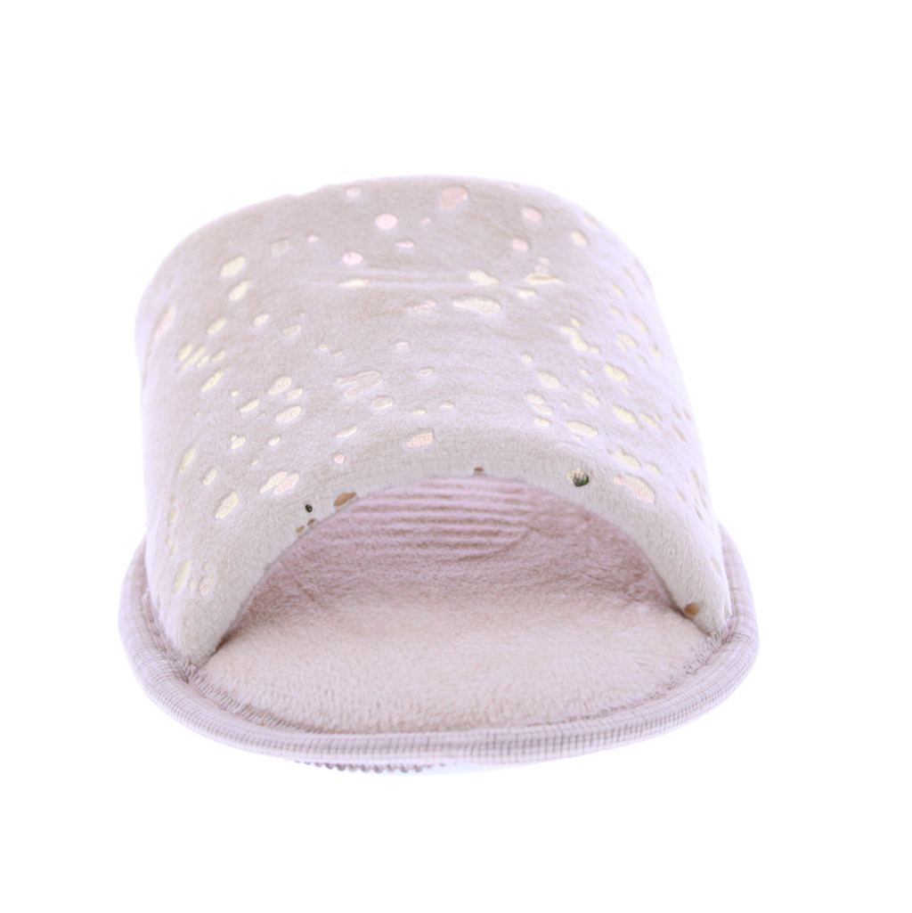 Women Open Toe Slipper with Gold Details