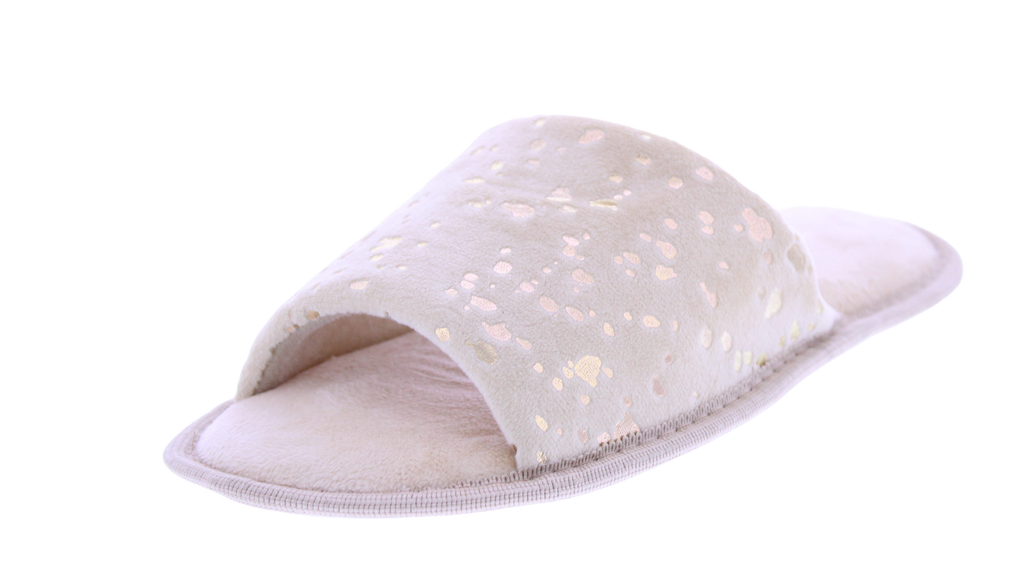 Women Open Toe Slipper with Gold Details