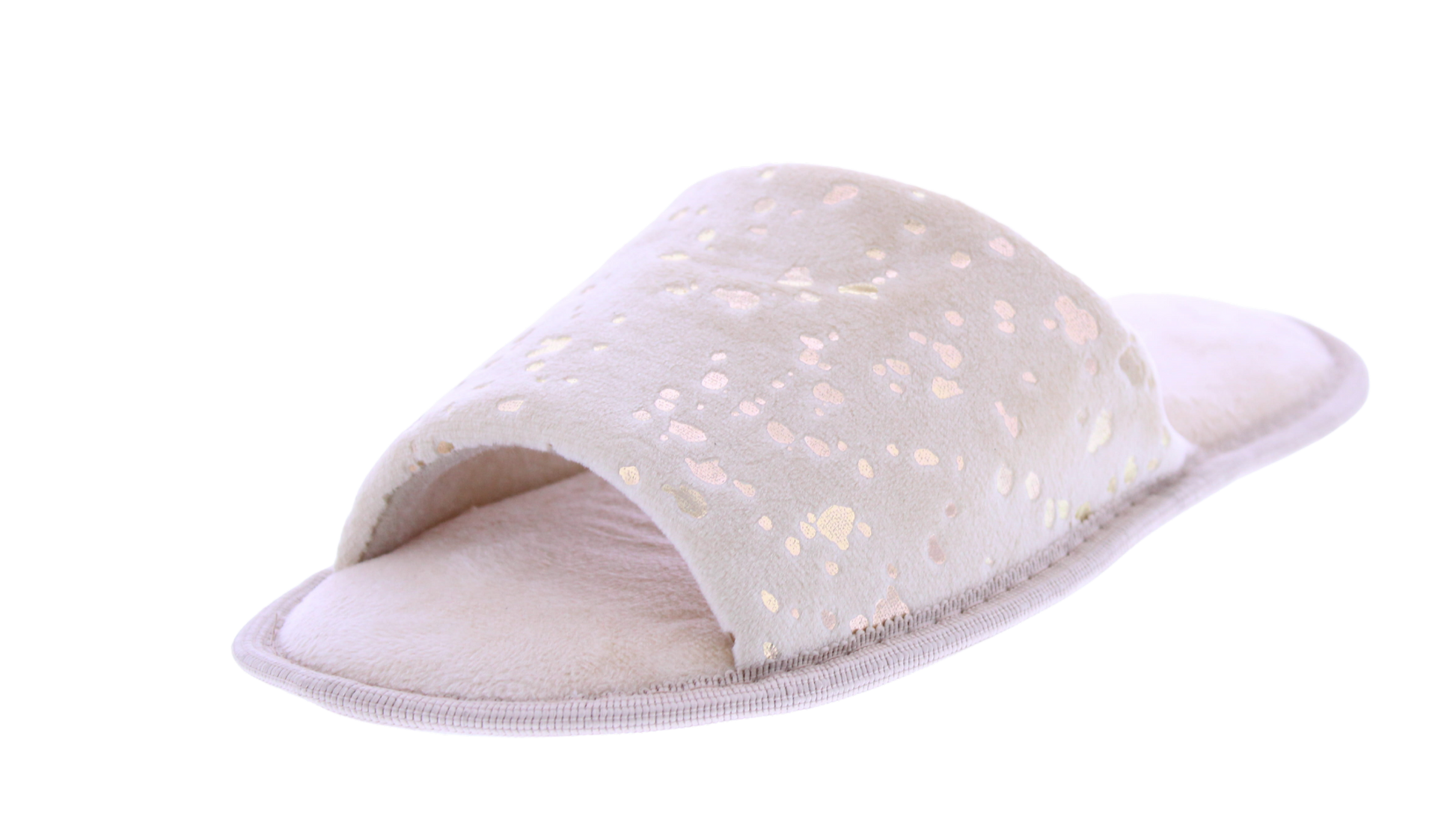 Women Open Toe Slipper with Gold Details