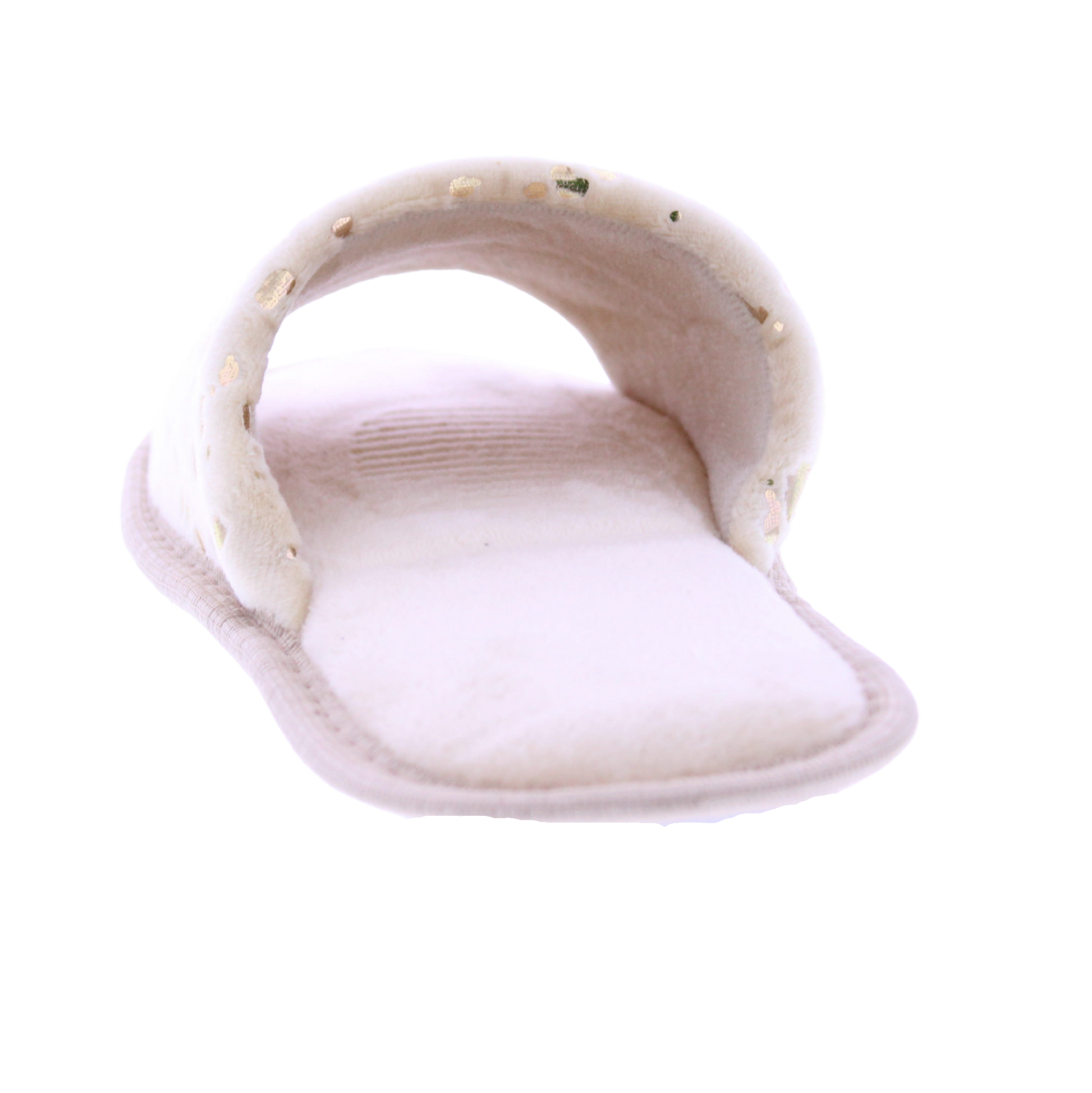 Women Open Toe Slipper with Gold Details
