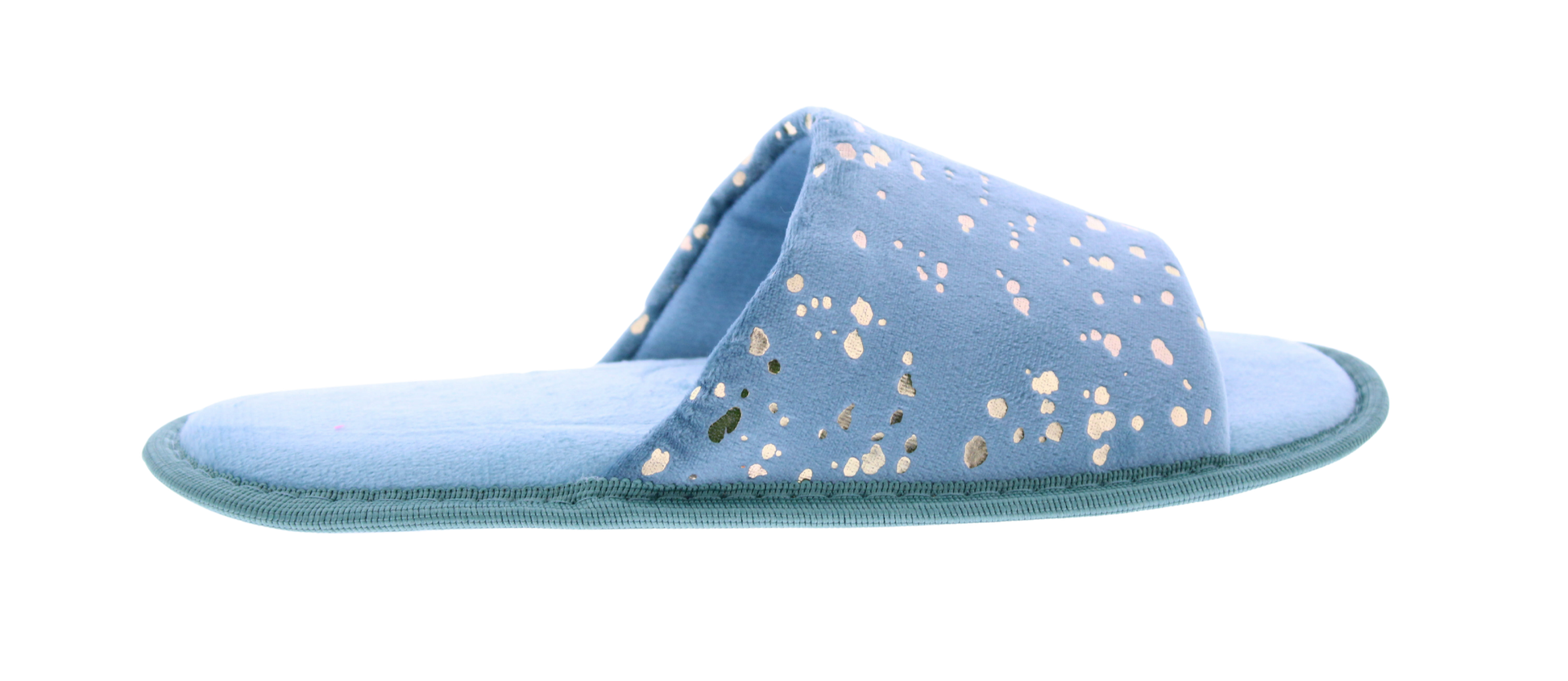 Women Open Toe Slipper with Gold Details